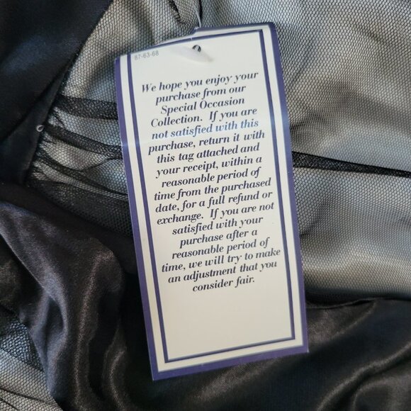 NWT S.L. Fashions Mesh Lace Border Cocktail Dress - Size 12 - Picture 10 of 15